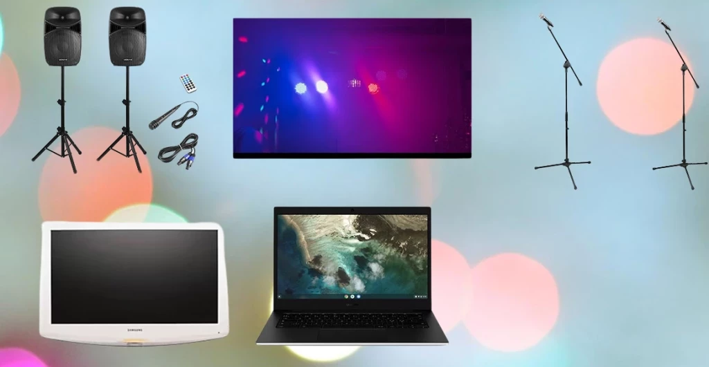 Stora karaokepaketet trådlösa mikrofoner